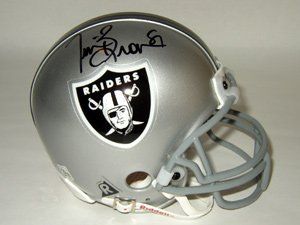 Tim Brown signed Oakland Raiders Mini Helmet Sports