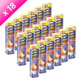 Lot de 18 paquets   PRINGLES Goût Ketchup   18 x 165g