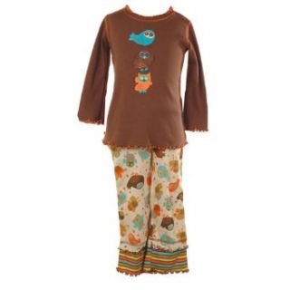 Toddler Little Girls Boutique Clothes BROWN OWL Fall Set
