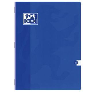 cahier de 96 feuilles grands carreaux seyes format 24 x 32 cm bleu
