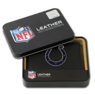 Indianapolis Colts Mens Black Leather Tri fold Wallet Today $23.59