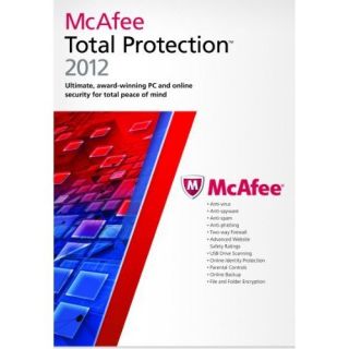 McAfee Total Protection 2012   Subscription Package   1 PC