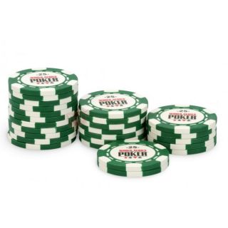 Rouleau de 25 jetons WSOP 25   Recharge de 25 jetons WSOP 25 vert, en