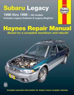 Subaru Legacy Automotive Repair Manual All Legacy models 1990 through