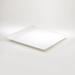 Assiette carrée 21 cm vendôme   Porcelaine blanche de type