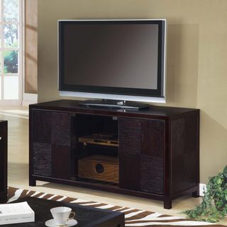 Cappuccino Veneer Assembled 54 Inch TV Console