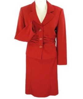 Evan Picone Suit UPI Skirt Suit Swiss Red 16 Clothing