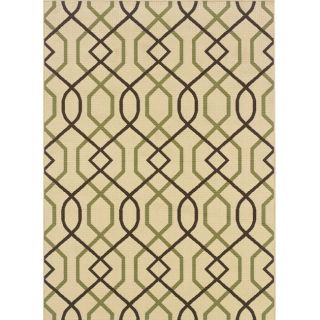 Ivory/ Brown Outdoor Rug (86 x 13)
