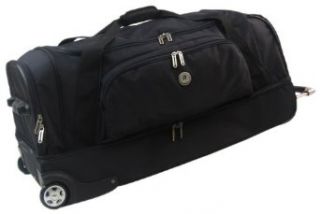 Olympia 33 Deluxe Drop Bottom Rolling Duffle,Black,One