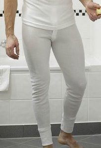 Mens Thermal Underwear Long Johns.white medium Clothing