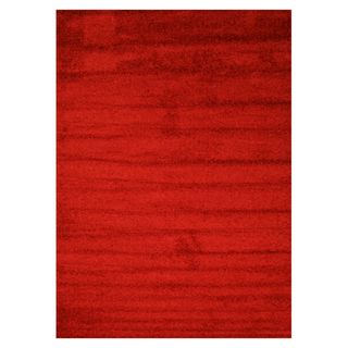 Solid Red Shaggy Rug