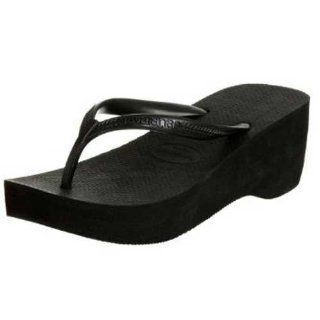 Havaianas High Look Flip Flops Black Size 6 Shoes
