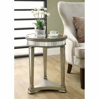 Mirrored 20 inch Dia Accent Table