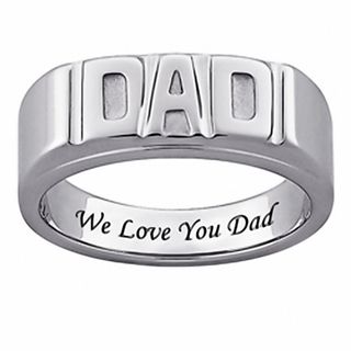 Stainless Steel We Love You Dad Band Fashion Ring