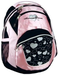 Pink American Princess Hearts Backpack / School Backpack