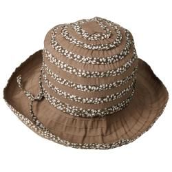 Adi Designs Womens Floral Trim Accent Bucket Hat