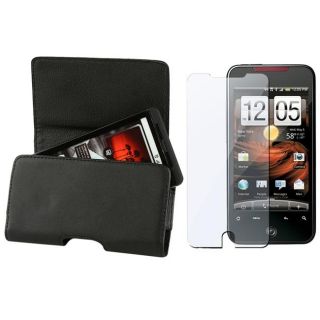 Leather Case/ Screen Protector for HTC Droid Incredible