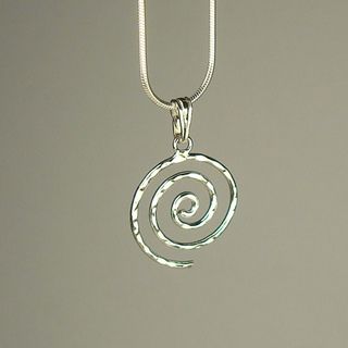 Jewelry by Dawn Hammered Swirl Sterling Silver Snake Chain Necklace