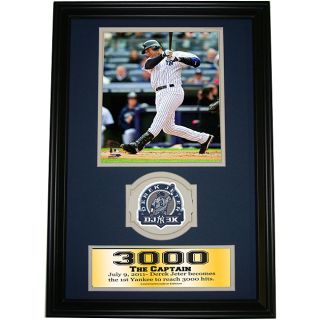 Derek Jeter 3,000 Hits Commemorative Patch with Black Wood Frame Today