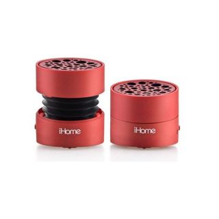 iHome Red iHM78 Rechargeable Mini Speakers for iPod (Refurbished