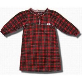 Red/Green plaid flannel nightgown for toddlers and girls