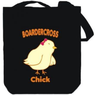 Boardercross CHICK Black Canvas Tote Bag Unisex Clothing