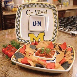 Michigan Wolverines Gameday Ceramic Chip & Dip Serving