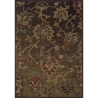 Brown/Green Transitional Area Rug (78 x 1010)