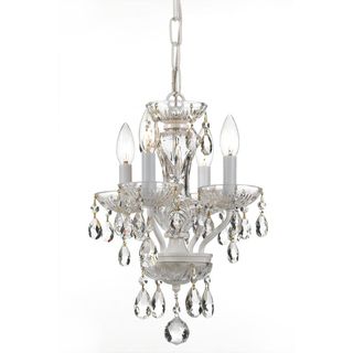 Transitional 4 light Warm White Crystal Chandelier