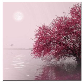 Philippe Sainte Laudy Full Moon on the Lake Canvas Art