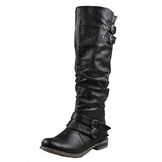 Refresh by Beston Womens Bailey 03 Black Riding Boots