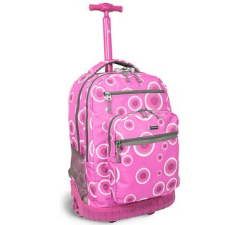 World Sundance Pink Target 19.5 inch Rolling Backpack with Laptop