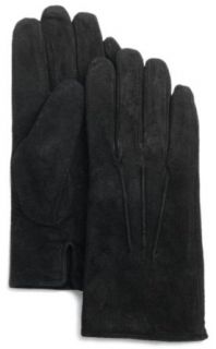 Isotoner Womens Suede Gloves, Black, Large Clothing