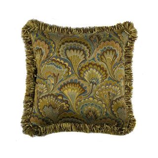JAR Designs Peacock Feather Throw Pillow