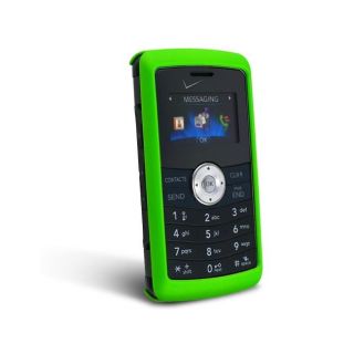 Eforcity Neon Green Snap on Rubber Coated Case for LG VX9200 enV3