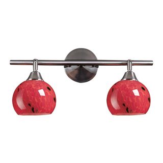 Elk Lighting Mela Collection Fire Red Glass Wall Sconce