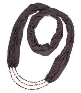 House Of Shakti Divine Love Scarf Necklace   Grey   One