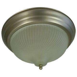 Frosted Prismatic Swirl 1 light Satin Nickel Flush Mount Today $24.99