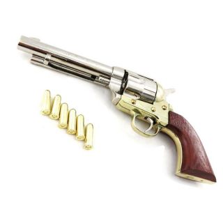 Pistolet Colt 45 doré argenté   Achat / Vente OBJET DÉCO   STATUE