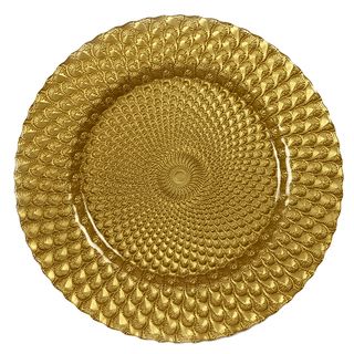 Impulse Sorrento 4 piece Gold Charger Plate Set