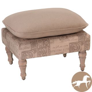 Christopher Knight Home Bishop Beige Two Tone Leaf Ottoman