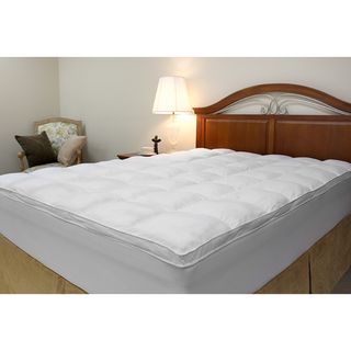 Microfiber Baffled Box Twin/ Full size Fiber Bed Topper with Skirt