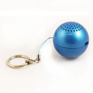 Round Ball Navy Blue Key Chain Mini Speaker