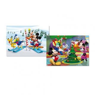 Puzzle 2 x 48 pièces   Mickey Mouse  Lhiver   Achat / Vente PUZZLE