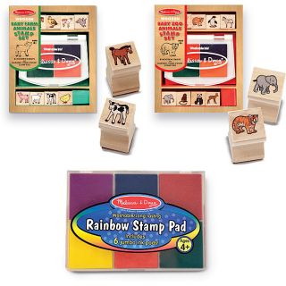 Melissa & Doug Baby Zoo and Farm Animals 6 Color Stamp Pad Set Today