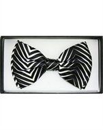 Outer Rebel Fashion Bow Tie  Black and White Chevron