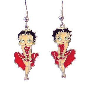 Betty Boop Officially Licensed Dangling Earrings Sports