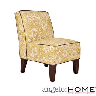 angeloHOME Dover Vintage Sun Washed Floral Tan Armless Chair