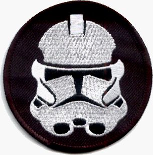 Star Wars   Round Black & White Stormtrooper Emblem Logo