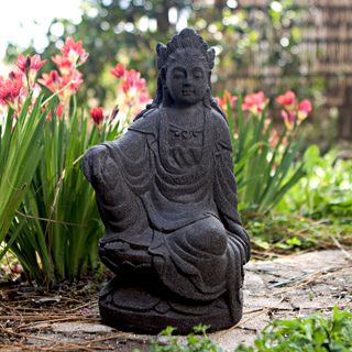 Handcrafted Quan Yin Stone Statue (Indonesia)